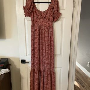 Pink Floral Maternity Dress